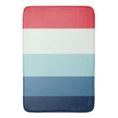 Tapis De Bain Blancs rouges et bleus (devant Vertical)