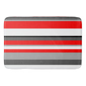 Tapis De Bain Blancs rouges et gris (Devant)