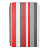 Tapis De Bain Blancs rouges et gris (devant Vertical)