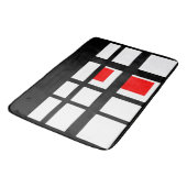 Tapis De Bain Blancs rouges et noirs (Angle)