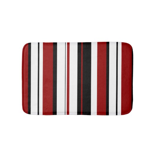 Tapis De Bain Blancs rouges noirs (Devant)