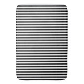 Tapis De Bain Blancs Verticaux Noirs Motif rayé chic (devant Vertical)