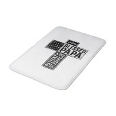 Tapis De Bain Blessed Papa Cross Christian Vintage Typography De (Angle)