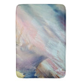 Tapis De Bain Bleu Abstrait (devant Vertical)