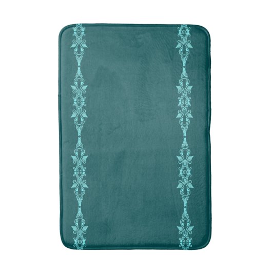 Tapis De Bain Bleu abstrait (Devant (Vertical))