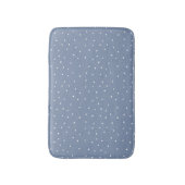 Tapis De Bain Bleu Acier Points Dispersés Mignons (Devant (Vertical))