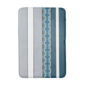 Tapis De Bain Bleu Avec Accents Gris (Devant (Vertical))