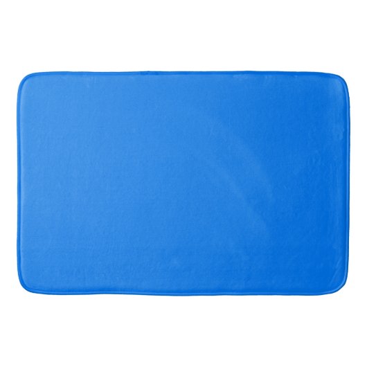Tapis De Bain bleu azur solide (Devant)