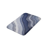 Tapis De Bain Bleu blanc Agate Marbre (Angle)