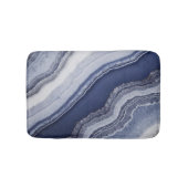 Tapis De Bain Bleu blanc Agate Marbre (Devant)