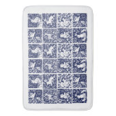 Tapis De Bain Bleu Blanc Bois Animal Ours Fox Rabbit Folithe (devant Vertical)