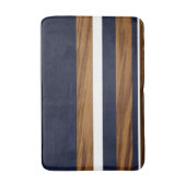 Tapis De Bain Bleu blanc de la Marine des Bois (Devant (Vertical))