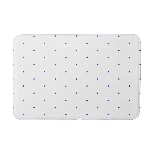 Tapis De Bain Bleu blanc pois motif (Devant)