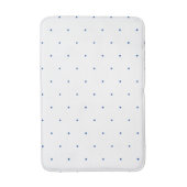 Tapis De Bain Bleu blanc pois motif (Devant (Vertical))
