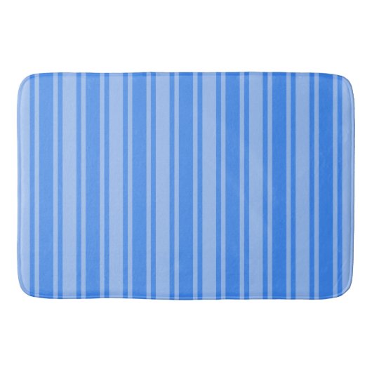 Tapis De Bain Bleu bonbons rayures (Devant)