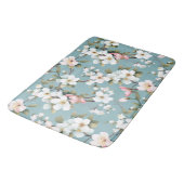 Tapis De Bain Bleu Botanique Dogwood de printemps (Angle)