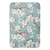 Tapis De Bain Bleu Botanique Dogwood de printemps (devant Vertical)