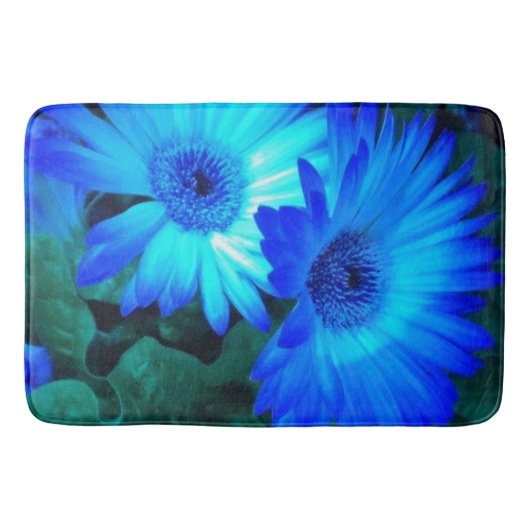 Tapis De Bain Bleu Brillant Mat Bain (Devant)