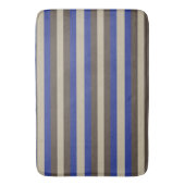 Tapis De Bain Bleu Brown Beige Vertical Stripe (devant Vertical)