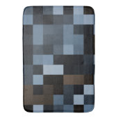 Tapis De Bain bleu, brun, tissu, design, plaid, (devant Vertical)