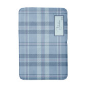 Tapis de bain bleu ciel à carreaux modernes (Devant (Vertical))