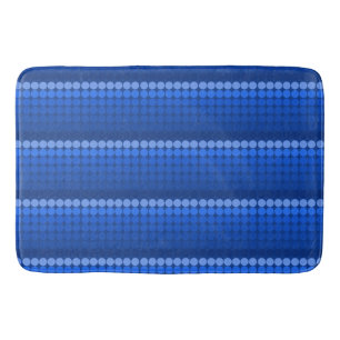 Tapis De Bain bleu clair à bleu foncé milieu du siècle mod point