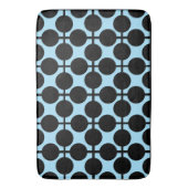 Tapis De Bain Bleu clair avec géométrie noire (devant Vertical)