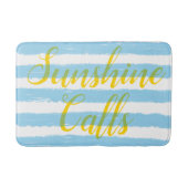 Tapis De Bain Bleu clair Blancs (Devant)