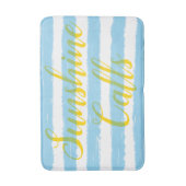 Tapis De Bain Bleu clair Blancs (Devant (Vertical))