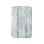 Tapis De Bain Bleu clair Brown Aquarelle Blancs (Devant (Vertical))