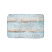 Tapis De Bain Bleu clair Brown Aquarelle Blancs (Devant)