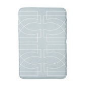 Tapis De Bain Bleu Clair Géométrique Moderne (Devant (Vertical))