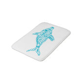 Tapis De Bain Bleu clair Motif Dolphin Art (Angle)