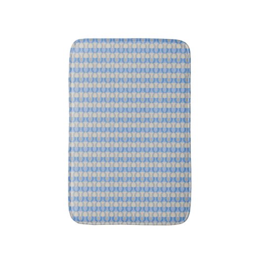 Tapis De Bain Bleu courant Tan de Candystripe (Devant (Vertical))