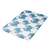 Tapis De Bain Bleu Crabes Bord de mer (Angle)