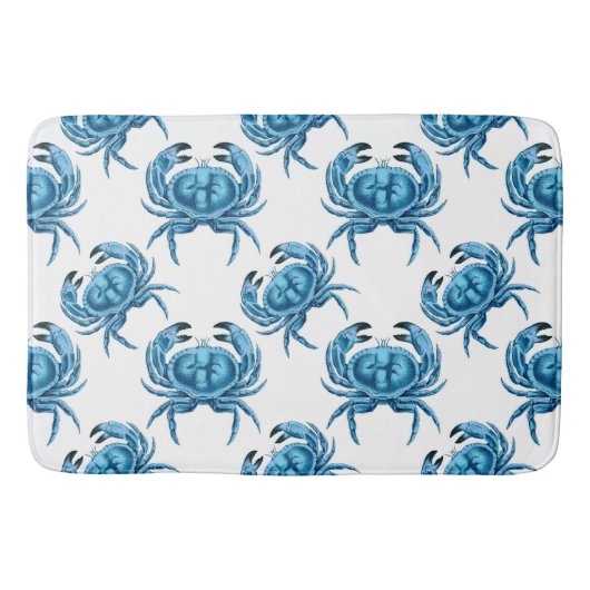 Tapis De Bain Bleu Crabes Bord de mer (Devant)