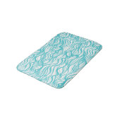 Tapis de bain bleu d'Aqua lunatique de ressacs (Angle)
