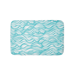 Tapis de bain bleu d'Aqua lunatique de ressacs