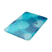 Tapis De Bain Bleu de corail d'impression, de turquoise, d'Aqua (Angle)