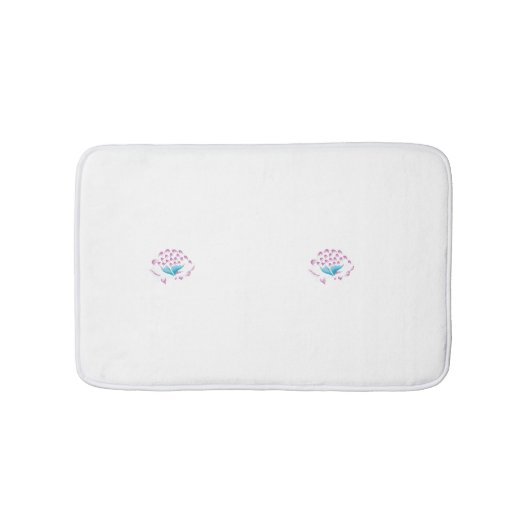 Tapis De Bain Bleu de Cornflower clair, Ciel Mégenta, Fille (Devant)