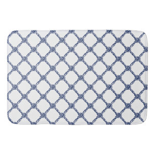 Tapis De Bain Bleu de la Marine Noeuds Nautiques
