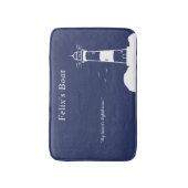 Tapis De Bain Bleu de la marine phare (Devant (Vertical))