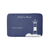Tapis De Bain Bleu de la marine phare (Devant)
