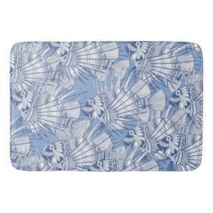 Tapis De Bain bleu de mirage de poissons