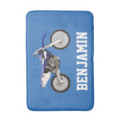 Tapis de bain bleu de nom de vélo de saleté (Devant (Vertical))