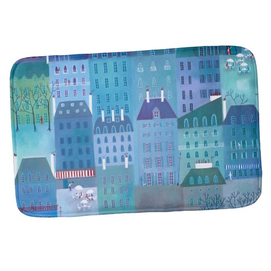 Tapis De Bain Bleu de Paris
