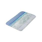 Tapis De Bain Bleu de paysage marin et aquarelle d'Aqua (Angle)