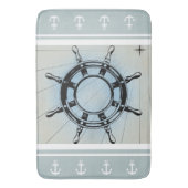 Tapis De Bain Bleu défraîchi Naute à thème (devant Vertical)