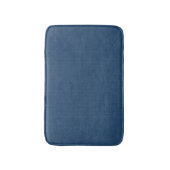 Tapis De Bain Bleu denim uni texturé (Devant (Vertical))