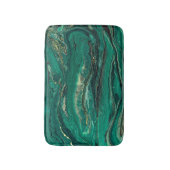 Tapis De Bain Bleu doré Marbling : Art fluide (Devant (Vertical))